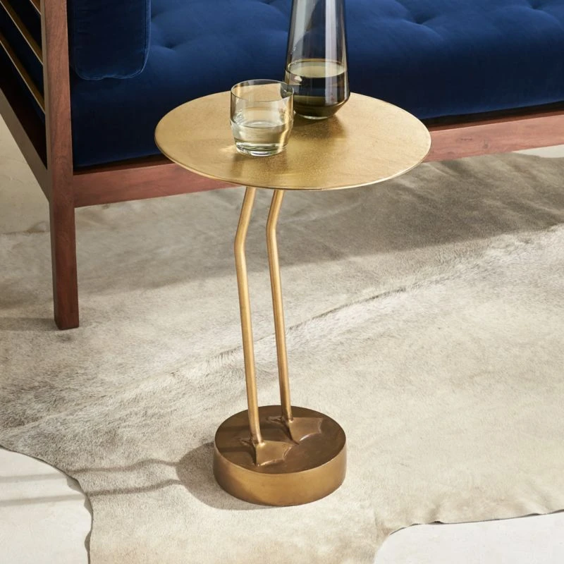 Brass Bird Outdoor Patio Side Table 1 Brass Bird Outdoor Patio Side Table