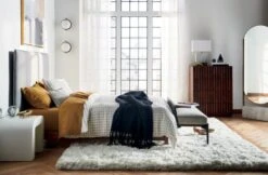 Estela Grey And White Organic Cotton Duvet Cover And Shams -Optimal Furniture Store FacadeTallGreyHeadboardQueenJL19