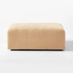 Faible Wheat Performance Velvet Ottoman -Optimal Furniture Store FaibleWhtVlvtOttomanSOSSS23