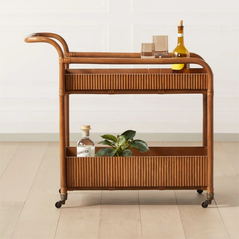 Feliz Rattan Bar Cart 2 Feliz Rattan Bar Cart - Image 2