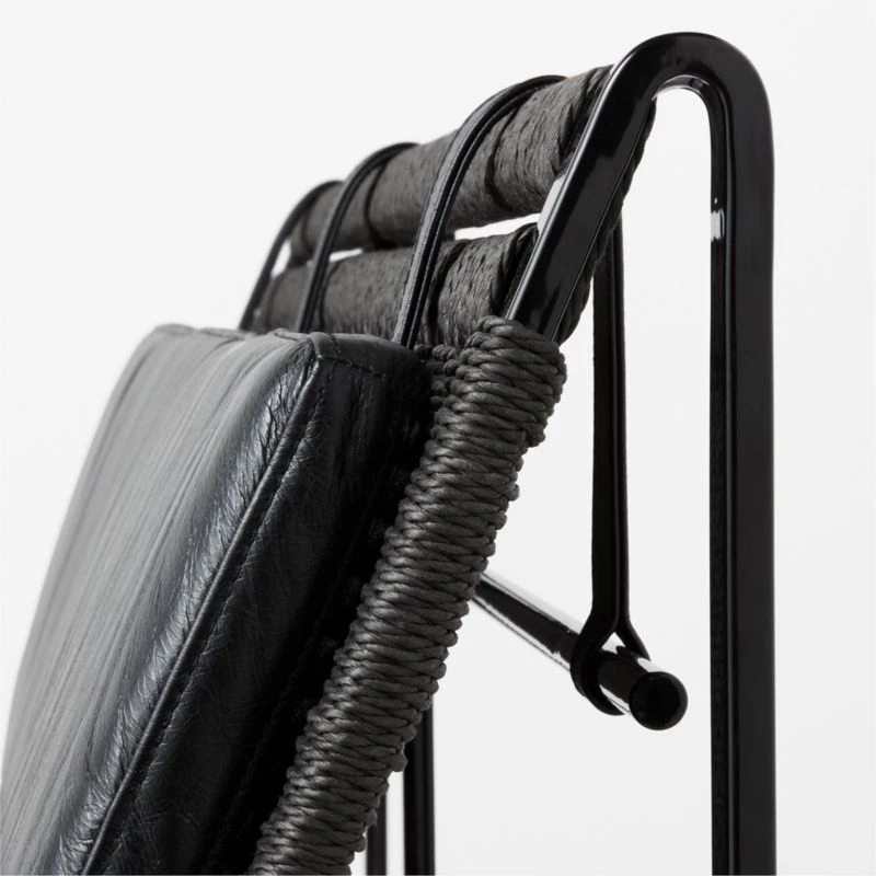 Fenn Black Cord And Leather Settee 6 Fenn Black Cord And Leather Settee - Image 6