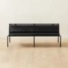 Fenn Black Cord And Leather Settee