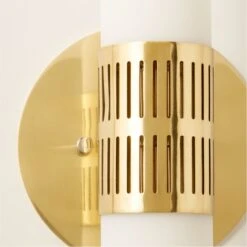 Figaro Polished Brass Wall Sconce -Optimal Furniture Store FigaroBrassSconceAV3SHS22