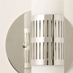 Figaro Polished Nickel Wall Sconce -Optimal Furniture Store FigaroPlshdNickelSconceAV3SHS22