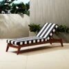 Filaki Outdoor Lounger With Black And White Stripe Cushion