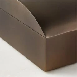 Finley Blackened Brass Storage Box With Lid Small -Optimal Furniture Store FinleyBrnzdSSBoxWLidMdmAVSHS23