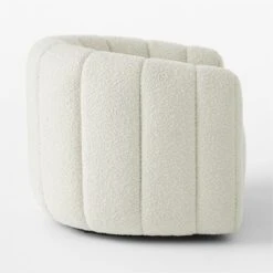 Fitz Channeled White Boucle Swivel Chair Set Of 2 9 Fitz Channeled White Boucle Swivel Chair Set Of 2 -Optimal Furniture Store FitzCreamBclSwivelChrSDSSS23 1