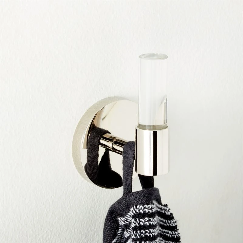 Flynn Crystal Polished Nickel Hook 2 Flynn Crystal Polished Nickel Hook - Image 2