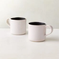 Fynn Black And White Coffee Mug With Reactive Glaze -Optimal Furniture Store FlynnRctvMugAVSHS23