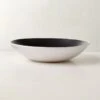 Fynn Black And White Pasta Bowl With Reactive Glaze