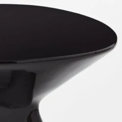 Forcella High-Gloss Black Cement Side Table -Optimal Furniture Store ForcellaBlkHiGlsSdTableAVSSS22