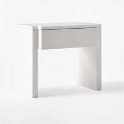 Fore Bleached Ash Wood Nightstand With Drawer -Optimal Furniture Store ForeBlchdAshNightstand3QSSS21