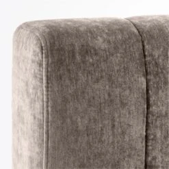 Forte Channeled Grey Velvet Queen Bed -Optimal Furniture Store ForteGreyLushNickelQBedAVSSS21