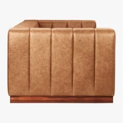 Forte 81" Channeled Saddle Leather Sofa -Optimal Furniture Store ForteSddlLthrChnnldSofaSDS19