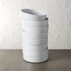 Frank White Pasta Bowl Set Of 8