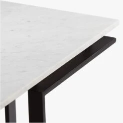 Fullerton Black Metal Desk With White Marble Top -Optimal Furniture Store FullertonMdlrDskW2LgsAVS18