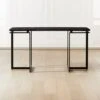 Fullerton Black Metal Desk With Black Marble Top