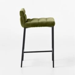 Gabe Pesto Tufted Low-Back Counter Stool -Optimal Furniture Store GabeTftdCounterStlPestoSDSSF22