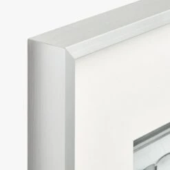 Gallery Brushed Silver Picture Frame With White Mat 8"x10" -Optimal Furniture Store Gallery4X6FrmSlvrWhtMtAVF18