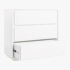 Gallery 3-Drawer White Dresser -Optimal Furniture Store GalleryChestWhite3QAVS19