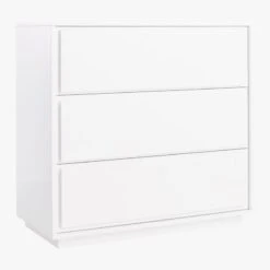 Gallery 3-Drawer White Dresser -Optimal Furniture Store GalleryChestWhite3QS19