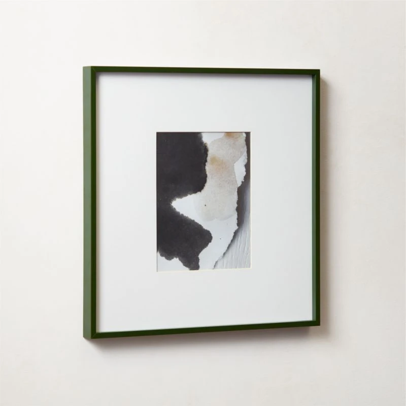 Gallery Green Picture Frame With White Mat 8"x10" 3 Gallery Green Picture Frame With White Mat 8"x10" - Image 3