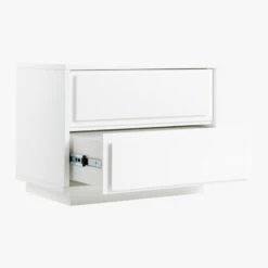 Gallery 2-Drawer High-Gloss White Nightstand -Optimal Furniture Store GalleryNighstand3QAVS19