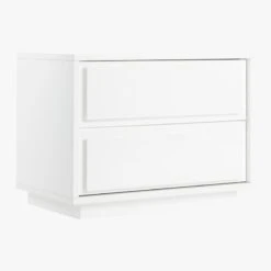 Gallery 2-Drawer High-Gloss White Nightstand -Optimal Furniture Store GalleryNighstand3QS19