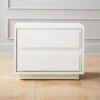 Gallery 2-Drawer High-Gloss White Nightstand