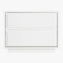 Gallery 2-Drawer High-Gloss White Nightstand -Optimal Furniture Store GalleryNighstandSOS19