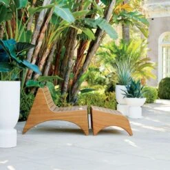 Gartner Teak Outdoor Ottoman -Optimal Furniture Store GartnerTeakCollectionMR21