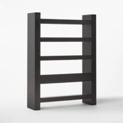 Genova Black Ebonized Oak Bookcase -Optimal Furniture Store GenovaEbdOakPrstBkCs3QBSSF22