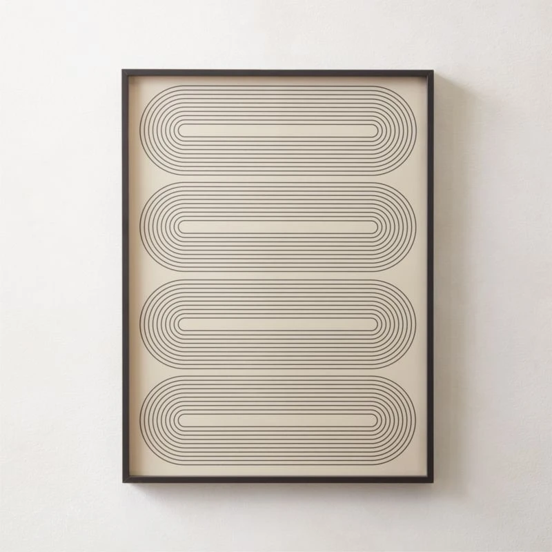 'Gia I' Screen Printed Wall Art In Black Frame 18"x24" 1 'Gia I' Screen Printed Wall Art In Black Frame 18"x24"