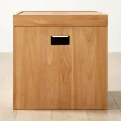 Giacomo Teak Storage Bin -Optimal Furniture Store GiacomoTeakBinAV4SHS23