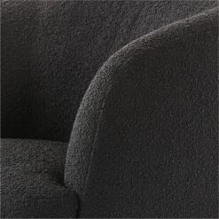 Gwyneth Black Boucle Swivel Chair -Optimal Furniture Store GwynethBkBclChairBlcNoirAVSSS21