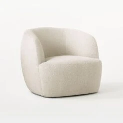 Gwyneth Ivory Boucle Accent Chair -Optimal Furniture Store GwynethIvoryBclNoSwvlChr3QSSS23