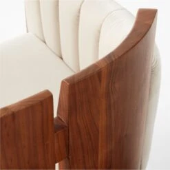 Half Moon Ivory Velvet Dining Chair -Optimal Furniture Store HalfMoonDinigChairAV2SSS22