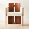 Half Moon Ivory Velvet Dining Chair
