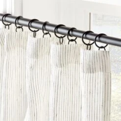Harlow Striped Linen-Blend Sheer Window Curtain Panel 48"x84" -Optimal Furniture Store HarlowLnNCtnStpCtnPl96inAVSHF22