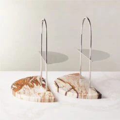 Helene Marble Tiered Serving Stand -Optimal Furniture Store Helene2TierMarbleServerAVSHF22