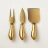 Helms Gold Cheese Knives Set Of 3