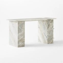 Hera Torrento Brown Marble Desk With Shelves -Optimal Furniture Store HeraMarbleDesk3QBSSF21