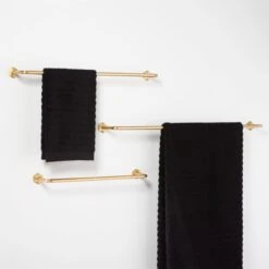 Hex Brushed Brass Towel Bar 18" -Optimal Furniture Store HexTowelBarGoldGroupAVF17