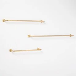 Hex Brushed Brass Towel Bar 18" -Optimal Furniture Store HexTowelBarGoldGroupF17