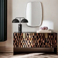 Domes Black Marble Table Lamp -Optimal Furniture Store HornCredenzaDomesBlackSP21 1x1