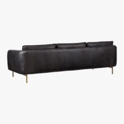 Hoxton Black Leather Sofa -Optimal Furniture Store HoxtonBlackLeatherSofa3QBF18