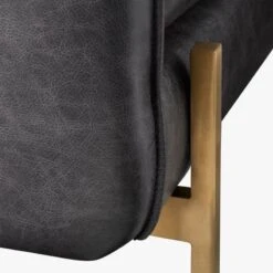 Hoxton Black Leather Sofa -Optimal Furniture Store HoxtonBlackLeatherSofaAVF18