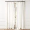 Heavyweight White Linen Window Curtain Panel 48''x84''