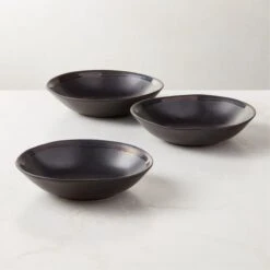 Hyacinth Black Pasta Bowl With Reactive Glaze -Optimal Furniture Store HyacinthBkRctvRmdPstBwlAV2SHF23
