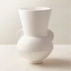 Hydra White Terracotta Vase